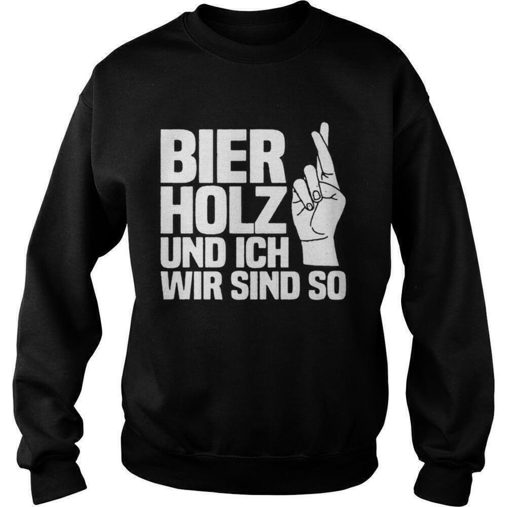 Bier Holz Und Ich German Beer Humor Retro Graphic Sweatshirt